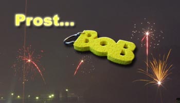 BOB-Anhänger mit Feuerwerk