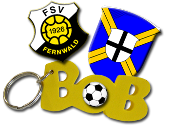 Logo der Aktion BOB mit dem Wappen der Gemeinde Fernwald und dem FSV Fernwald