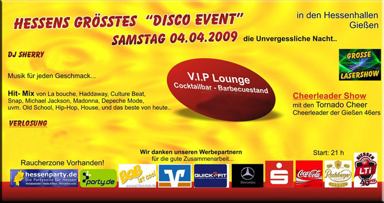 Hessens größtes Disco-Event mit BOB