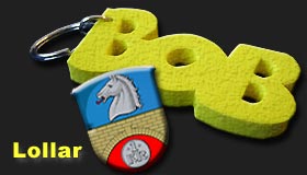 BOB-Schlüsselanhänger mit Wappen der Stadt Lollar