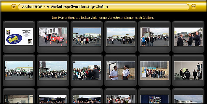 Bildergalerie zum Verkehrspräventionstag Gießen - Aktion BOB - hier klicken....