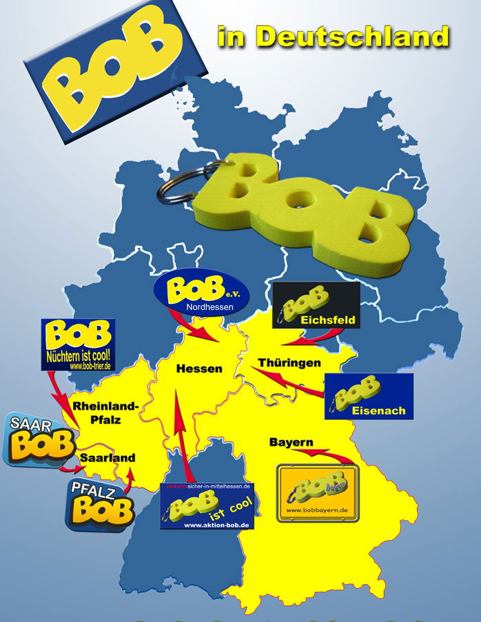 Die Deutschlandkarte mit den einzelnen BOB-Initiativen