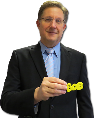 Polizeipräsident Bernd Paul mit dem gelben BOB-Schlüsselanhänger