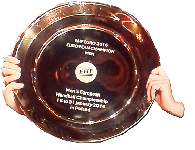 Die Schale für den Europameister im Handball 2016