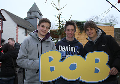 Auch Paul, Dustin und Julian aus Buchenauer werben gerne für die Aktion BOB, auch wenn sie teilweise noch kein Auto fahren dürfen