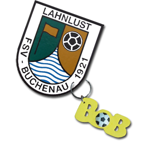 Wappen des FSV Buchenau mit dem BOB-Schlüsselanhänger