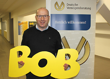 Auch der Namensgeber des Turniers, Hubert Freund von der Hauptgeschäftsstelle der DVAG in Marburg u. Elmshausen findet die Aktion BOB gut