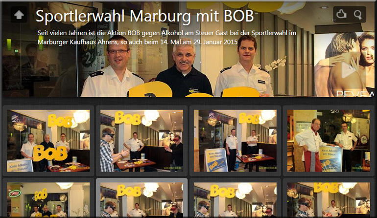Zur Bildergalerie der Sportlerwahl Marburg mit der Aktion BOB am 29. Jan. 2015