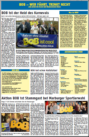 BOB-Sonderseite am 11.02.2015 in den kostenlosen Mittwochsausgaben der Oberhessischen Presse