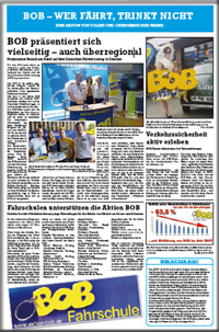 Das Sommerfest im 1. Deutschen Polizeioldtimer Museum Marburg war u. a. auch Thema einer BOB-Sonderseite in den kostenlosen Mittwochsausgaben der Oberhessischen Presse