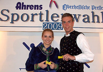 Hessentagspaar Mona Lorena Monzien und Fabian Gies aus Stadtallendorf mit dem BOB