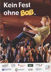 BOB-Plakat mit dem Schriftzug -kein Fest ohne BOB- 