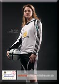 Werbeplakat zu BOB und verkehrssicher-in-mittelhessen mit Fußballerin Nia Künzer