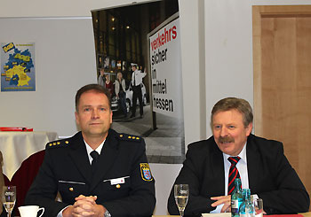 Polizeidirektor Manfred Kaletsch und Polizeipräsident Manfred Schweizer