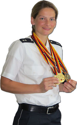 Polizeioberkommissarin Yvonne Ruch - eine Sportlerin der Extraklasse im Sportkegeln